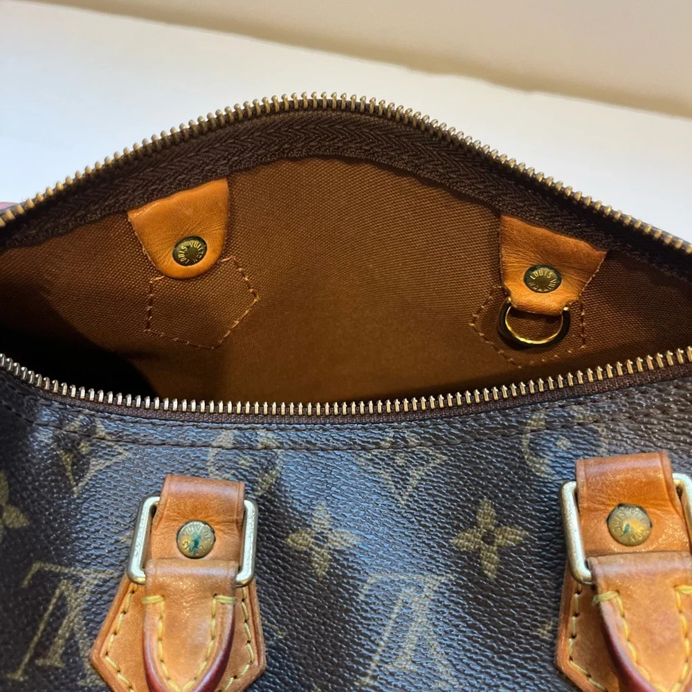 💖100% Authentic Vintage LOUIS VUITTON Monogram Speedy 25 *with FREE Bag Tag - Picture 10 of 16